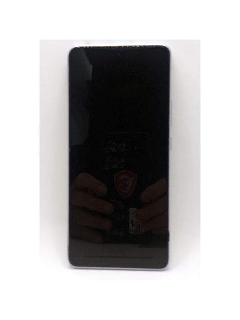 Pantalla lcd para Xiaomi Redmi Note 14 5G mas tactil negro con marco morado calidad Oled