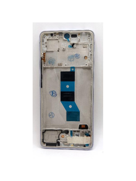 Pantalla lcd para Xiaomi Redmi Note 14 5G mas tactil negro con marco morado compatible TFT