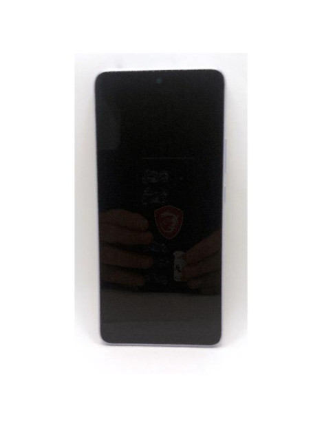 Pantalla lcd para Xiaomi Redmi Note 14 5G mas tactil negro con marco morado compatible TFT