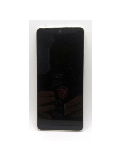 Pantalla lcd para Xiaomi Redmi Note 14 5G mas tactil negro con marco gris dorado calidad premium