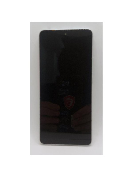 Pantalla lcd para Xiaomi Redmi Note 14 5G mas tactil negro con marco plata calidad Oled