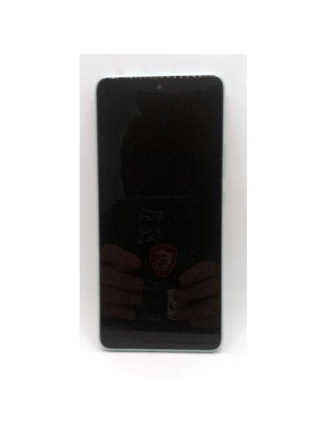 Pantalla lcd para Xiaomi Redmi Note 14 5G mas tactil negro con marco verde claro compatible Oled