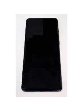 Pantalla lcd para Motorola Edge 60 5G mas tactil negro con marco azul calidad premium