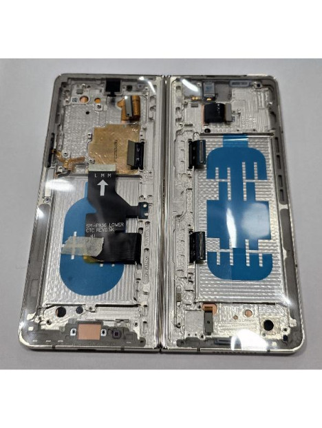 Pantalla lcd para Samsung Galaxy Z Fold 4 5G F936B mas tactil negro marco crema ensamblado GH82-29461C Service Pack