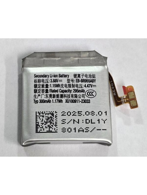 Bateria EB-BR955ABY 300mAh para Samsung Galaxy Watch 6 Classic 43mm SM-R950 R955 GH43-05160A Service Pack