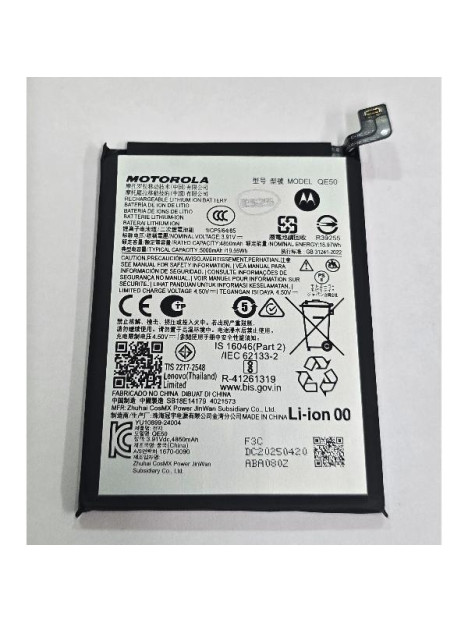 Bateria QE50 5000mAh para Motorola Moto G85 XT2427-3 SB18E14178 SB18E14179 Service Pack