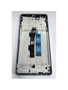 Pantalla lcd para Xiaomi Redmi Note 14S 2502FRA65G mas tactil negro con marco azul 56000100N6R00 Service Pack