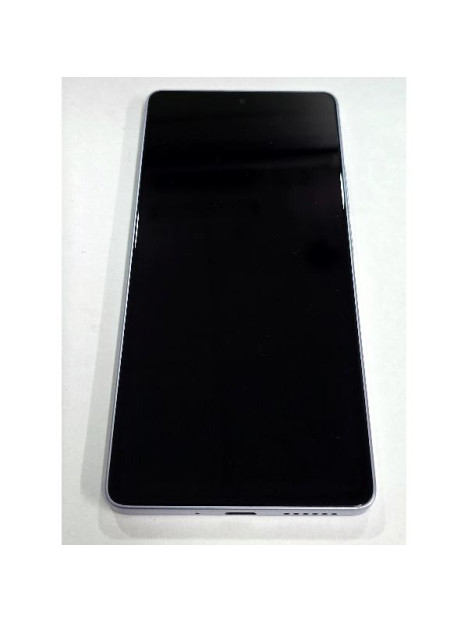 Pantalla lcd para Xiaomi Redmi Note 14S mas tactil negro con marco morado 56000200N6R00 Service Pack