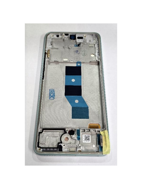 Pantalla lcd para Xiaomi Redmi Note 14 5G mas tactil negro con marco verde 56001800O1700 Service Pack