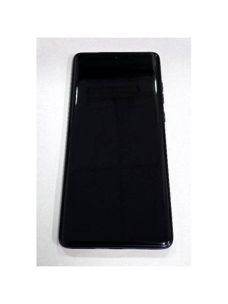 Pantalla lcd para Motorola Edge 60 mas tactil negro con marco azul 5D68C29943 Service Pack
