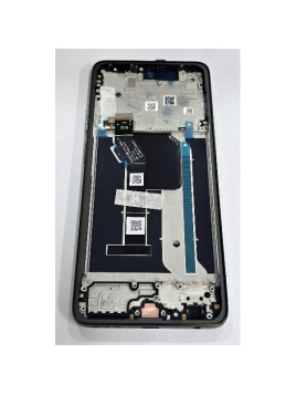 Pantalla lcd para Motorola Moto G56 mas tactil negro con marco verde oscuro 5D68C30207 Service Pack