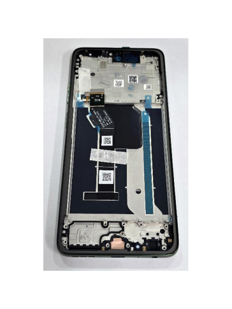 Pantalla lcd para Motorola Moto G56 mas tactil negro con marco verde oscuro 5D68C30207 Service Pack