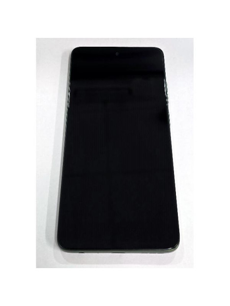 Pantalla lcd para Motorola Moto G56 mas tactil negro con marco verde oscuro 5D68C30207 Service Pack