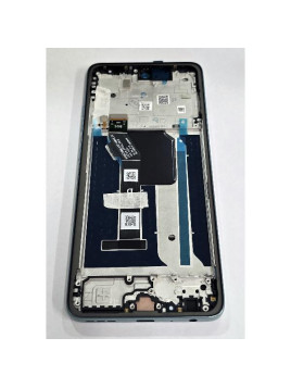 Pantalla lcd para Motorola Moto G56 mas tactil negro con marco gris niebla 5D68C30209 Service Pack