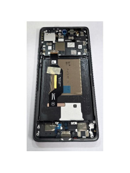 Pantalla lcd para Motorola Edge 50 5G mas tactil negro con marco gris 5D68C24914 Service Pack