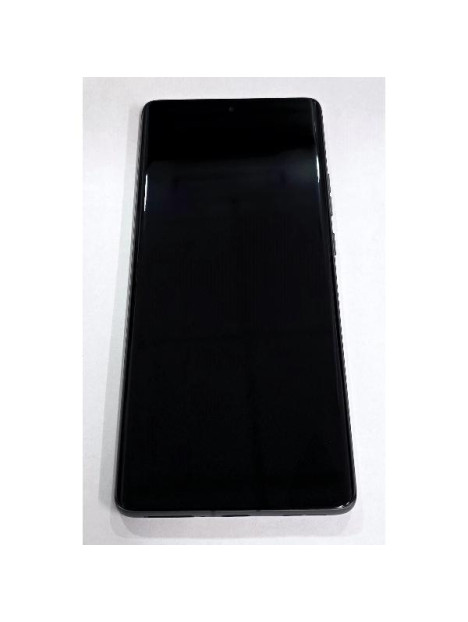 Pantalla lcd para Motorola Edge 50 5G mas tactil negro con marco gris 5D68C24914 Service Pack