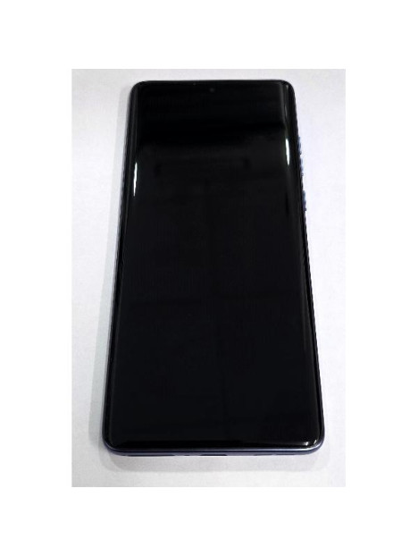 Pantalla lcd para Motorola Egde 60 Fusion mas tactil negro con marco azul Slipstream 5D68C29878 Service Pack