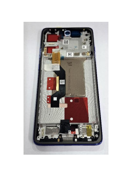 Pantalla lcd para Motorola Edge 60 Pro mas tactil negro con marco azul 5D68C30046 Service Pack