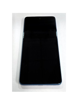 Pantalla lcd para Motorola Moto G75 5G mas tactil negro con marco azul 5D68C28969 Service Pack