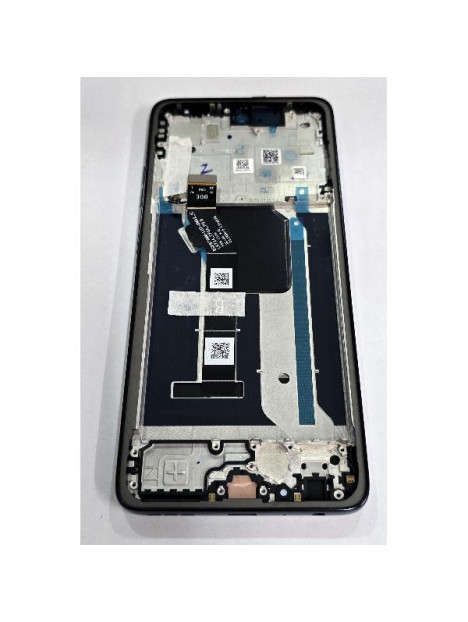 Pantalla lcd para Motorola Moto G56 mas tactil negro con marco gris 5D68C30208 Service Pack