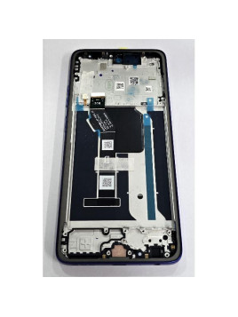 Pantalla lcd para Motorola Moto G56 mas tactil negro con marco azul 5D68C30210 Service Pack