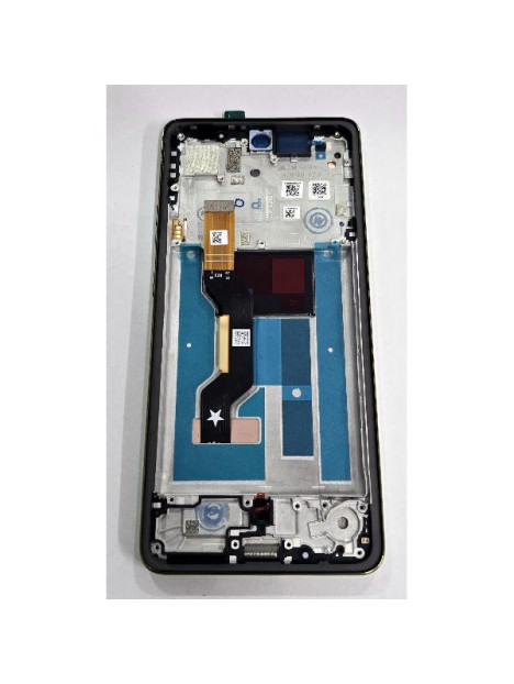 Pantalla lcd para Motorola Moto G86 mas tactil negro con marco verde 5D68C30476 Service Pack