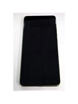 Pantalla lcd para Motorola Moto G86 mas tactil negro con marco verde 5D68C30476 Service Pack