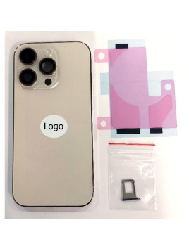 Tapa trasera o tapa bateria dorada para iPhone 14 Pro A2889 mas marco central y componentes Remanufacturada Grado A