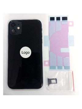 Tapa trasera o tapa bateria negra para iPhone 11 A2111 mas marco central y componentes Remanufacturada Grado A