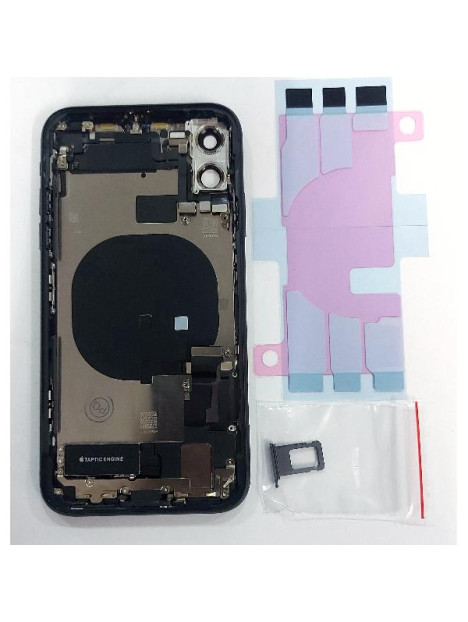 Tapa trasera o tapa bateria negra para iPhone 11 A2111 mas marco central y componentes Remanufacturada Grado A