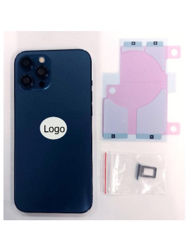 Tapa trasera o tapa bateria azul para iPhone 12 Pro Max mas marco central y componentes Remanufacturada Grado A