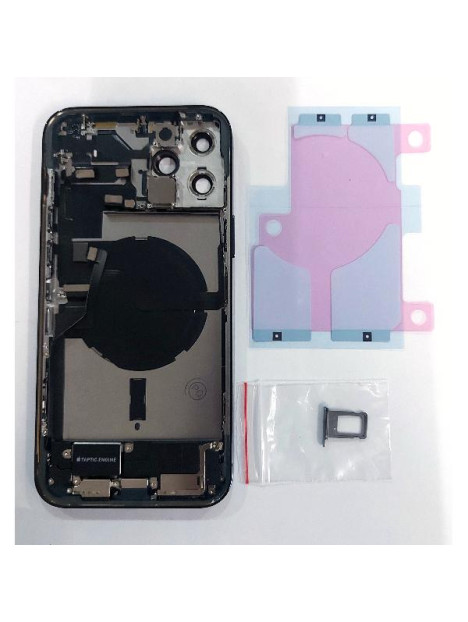 Tapa trasera o tapa bateria azul para iPhone 12 Pro Max mas marco central y componentes Remanufacturada Grado A