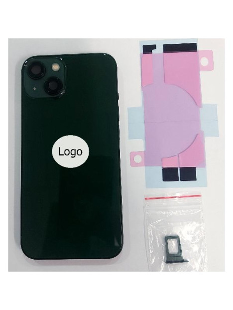 Tapa trasera o tapa bateria verde para iPhone 13 A2631 mas marco central y componentes Remanufacturada Grado A