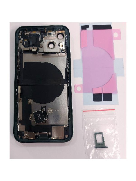 Tapa trasera o tapa bateria verde para iPhone 13 A2631 mas marco central y componentes Remanufacturada Grado A