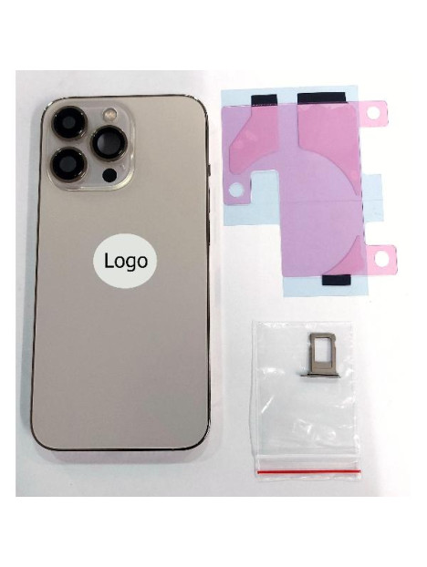 Tapa trasera o tapa bateria dorada para iPhone 13 Pro A2636 mas marco central y componentes Remanufacturada Grado A