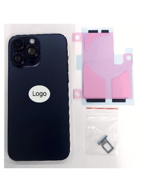 Tapa trasera o tapa bateria morada para iPhone 14 Pro Max mas marco central y componentes Remanufacturada Grado A