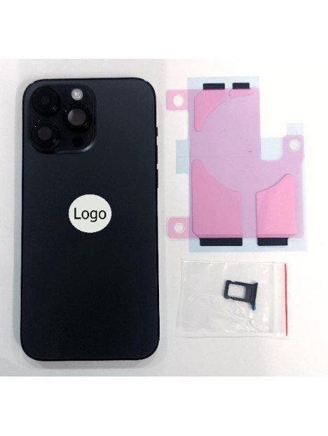 Tapa trasera o tapa bateria negra para iPhone 14 Pro Max mas marco central y componentes Remanufacturada Grado A