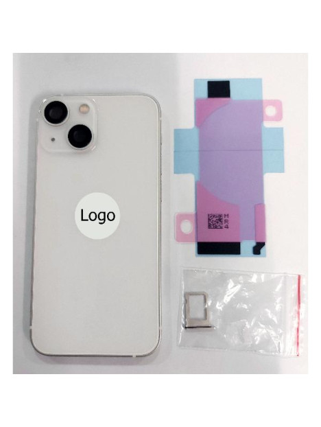 Tapa trasera o tapa bateria blanca para iPhone 13 mini mas marco central y componentes Remanufacturada Grado A