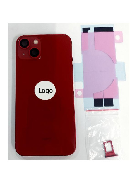 Tapa trasera o tapa bateria roja para iPhone 13 A2482 con marco central mas componentes remanufacturada Grado A