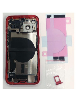 Tapa trasera o tapa bateria roja para iPhone 13 A2482 con marco central mas componentes remanufacturada Grado A