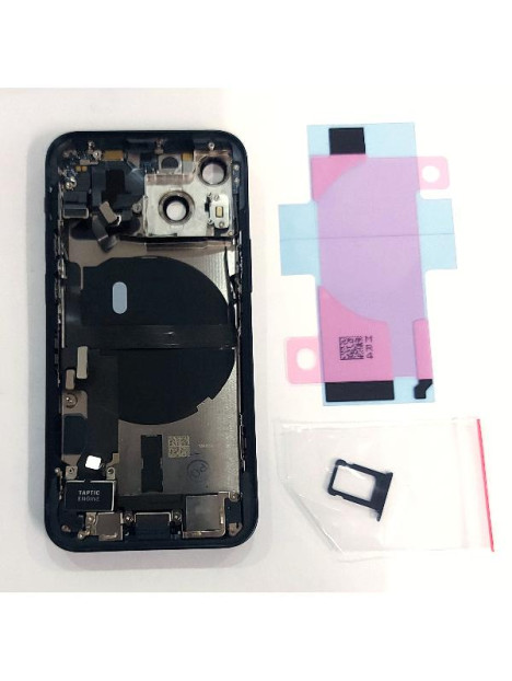 Tapa trasera o tapa bateria negra para iPhone 13 Mini mas marco central y componentes Remanufacturada Grado A
