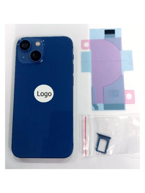 Tapa trasera o tapa bateria azul para iPhone 13 Mini A2626 mas marco central y componentes Remanufacturada Grado A