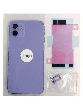 Tapa trasera o tapa bateria morada para iPhone 12 A2402 mas marco central con componentes Remanufacturada Grado A