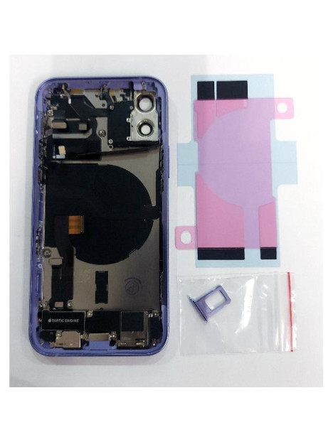 Tapa trasera o tapa bateria morada para iPhone 12 A2402 mas marco central con componentes Remanufacturada Grado A