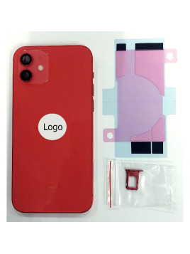 Tapa trasera o tapa bateria roja para iPhone 12 A2402 mas marco central con componentes Remanufacturada Grado A