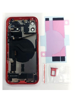 Tapa trasera o tapa bateria roja para iPhone 12 A2402 mas marco central con componentes Remanufacturada Grado A