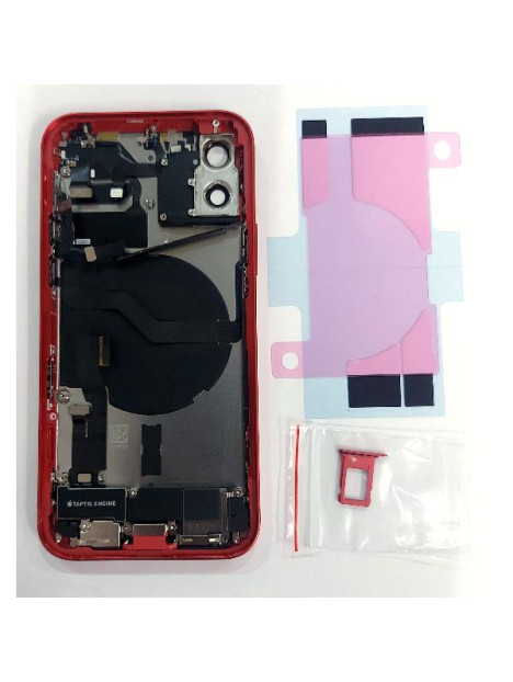 Tapa trasera o tapa bateria roja para iPhone 12 A2402 mas marco central con componentes Remanufacturada Grado A