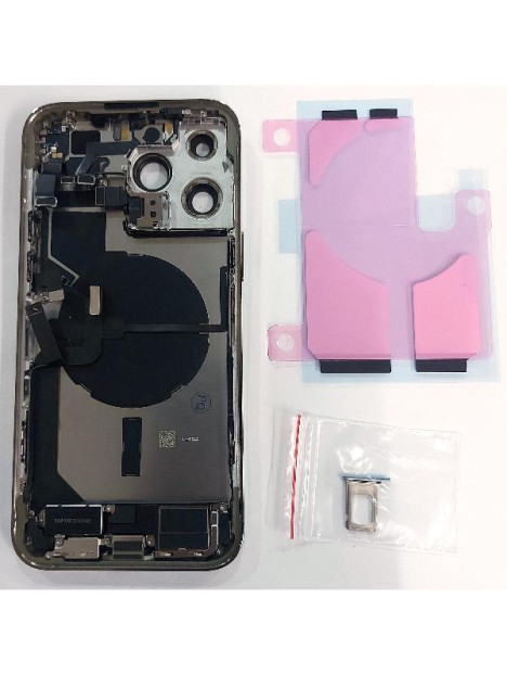 Tapa trasera o tapa bateria dorada para iPhone 14 Pro Max mas marco central con componentes Remanufacturado Grado A