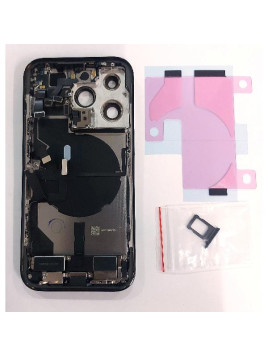 Tapa trasera o tapa bateria negra para iPhone 14 Pro A2889 mas marco central y componentes Remanufacturada Grado A