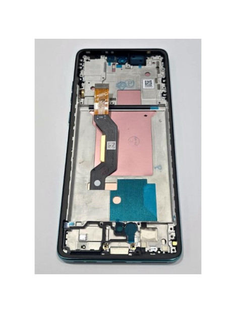 Pantalla lcd para Motorola Edge 60 Fusion 5G mas tactil negro con marco verde calidad premium